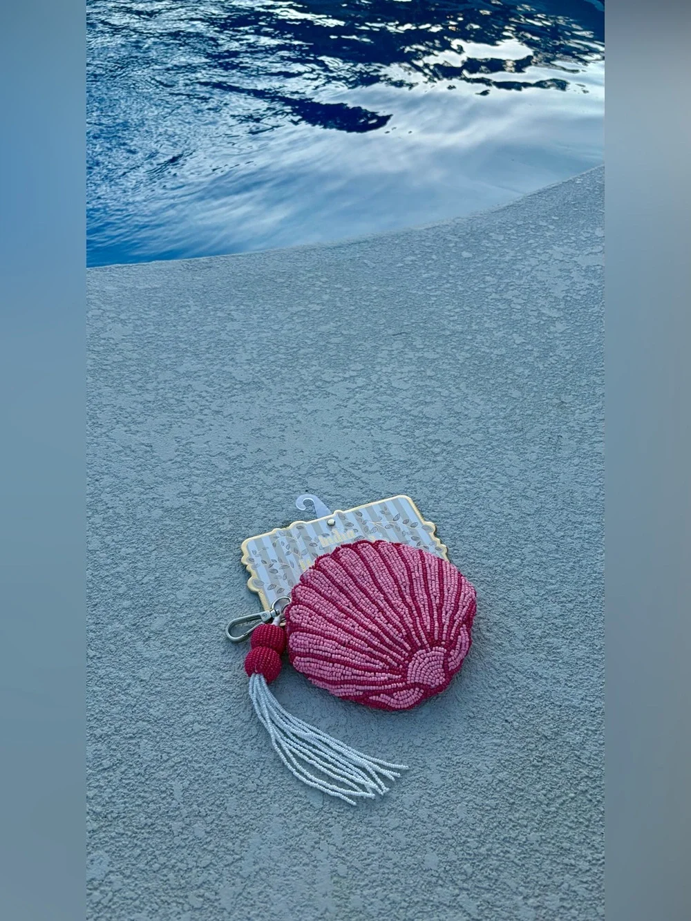 VIRAL BEADED BAG - PINK SEASHELL WALLET 2026